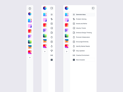 Two-Level Sidebar app design bar designer nav navbar navigation product side sidebar ui ui design ux web design