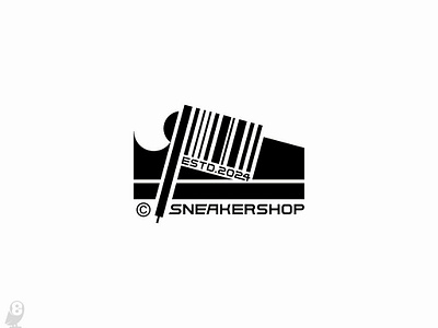SNEAKERSHOP barcode logo minimalism shop sneakers