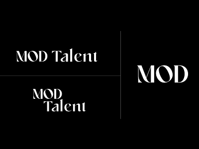 Mod Logo System agency black branding design graphic design icon logo mark suite talent typography white