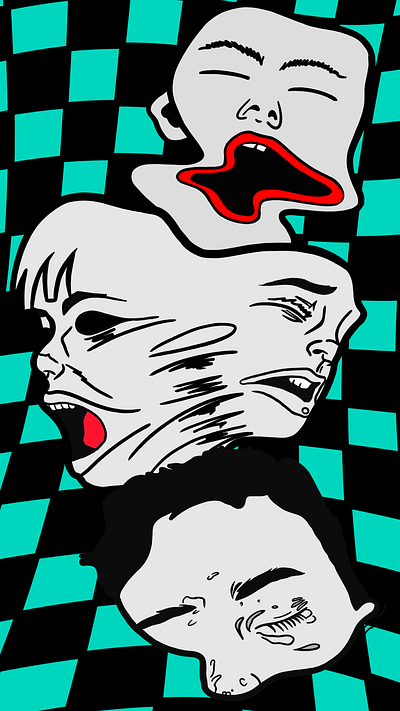 Face 🫥 design digital art drawing graphic design illustration vector