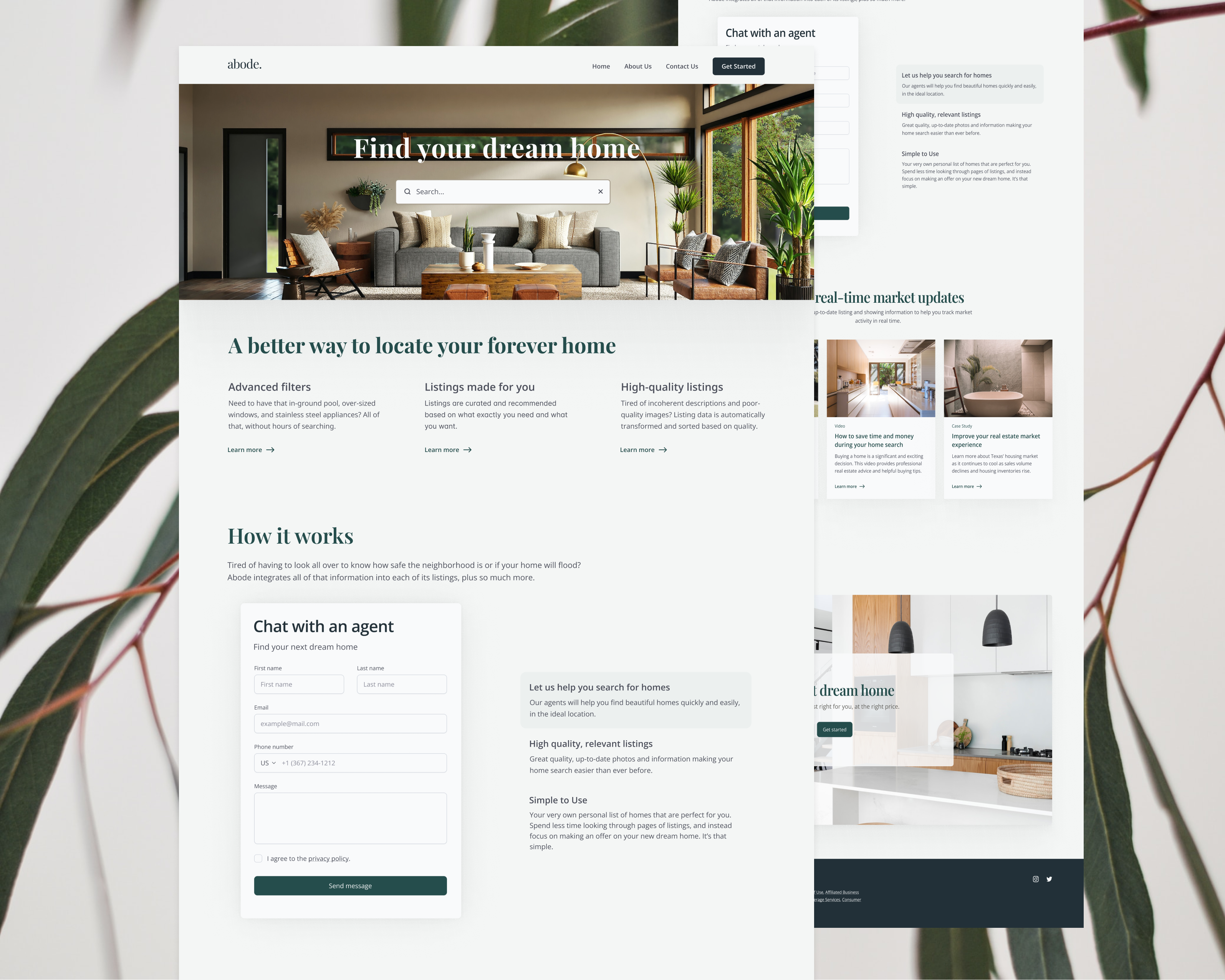 abode. landing page app branding design graphic design illustration logo portfolio product design typography ui ux vector