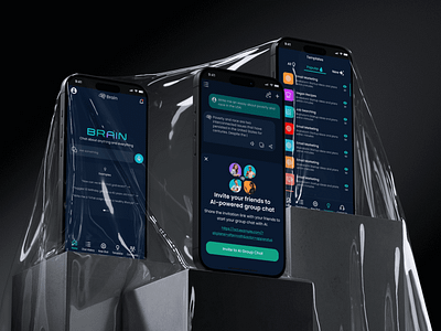 BrAIn: AI Chatbot iOS App ai app artificial intelligence coplilot figma llm openai product design sora ux