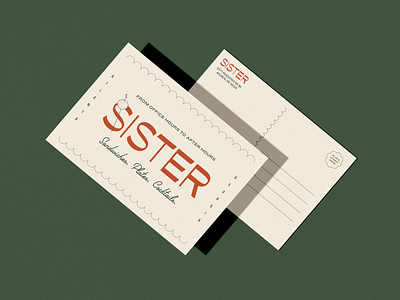 Sister Sandwiches Collateral branding design identity logo menu postcard restaurant retro signage typography