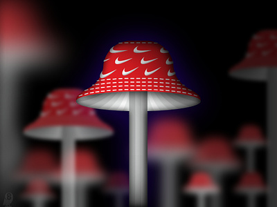 PANAMANIKE. Mushroom edition. clothing concept ideas illustration mushroom nike panama