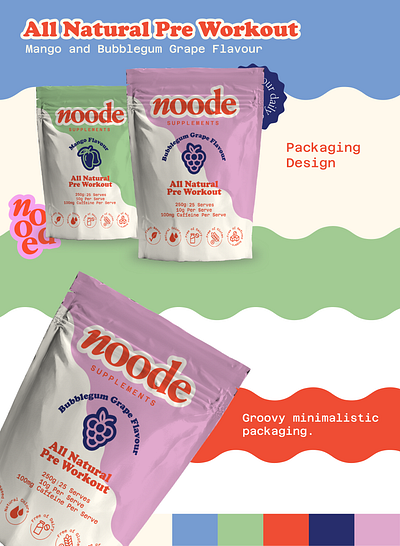 Pre Workout Packaging branding colorful cool packaging design label design package groovy design illustration label design labeling minimalistic modern packaging packaging packaging design pouch design pre workout retro packaging supplements wavy