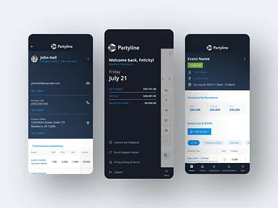 Mobile App for a Political CRM android apple blackairplane crm cross platform customer relationship management design flutter gulf partyline interface mobile app mobile design mobile development native app political product design ui ui design usa based