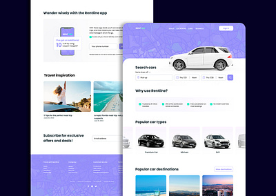 rentline website graphic design ui website