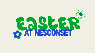 Easter at Nesconset 2024 branding bubble letters christian christian design church church media church sermon custom typography design easter easter sunday flowers graphic design illustration sermon graphic