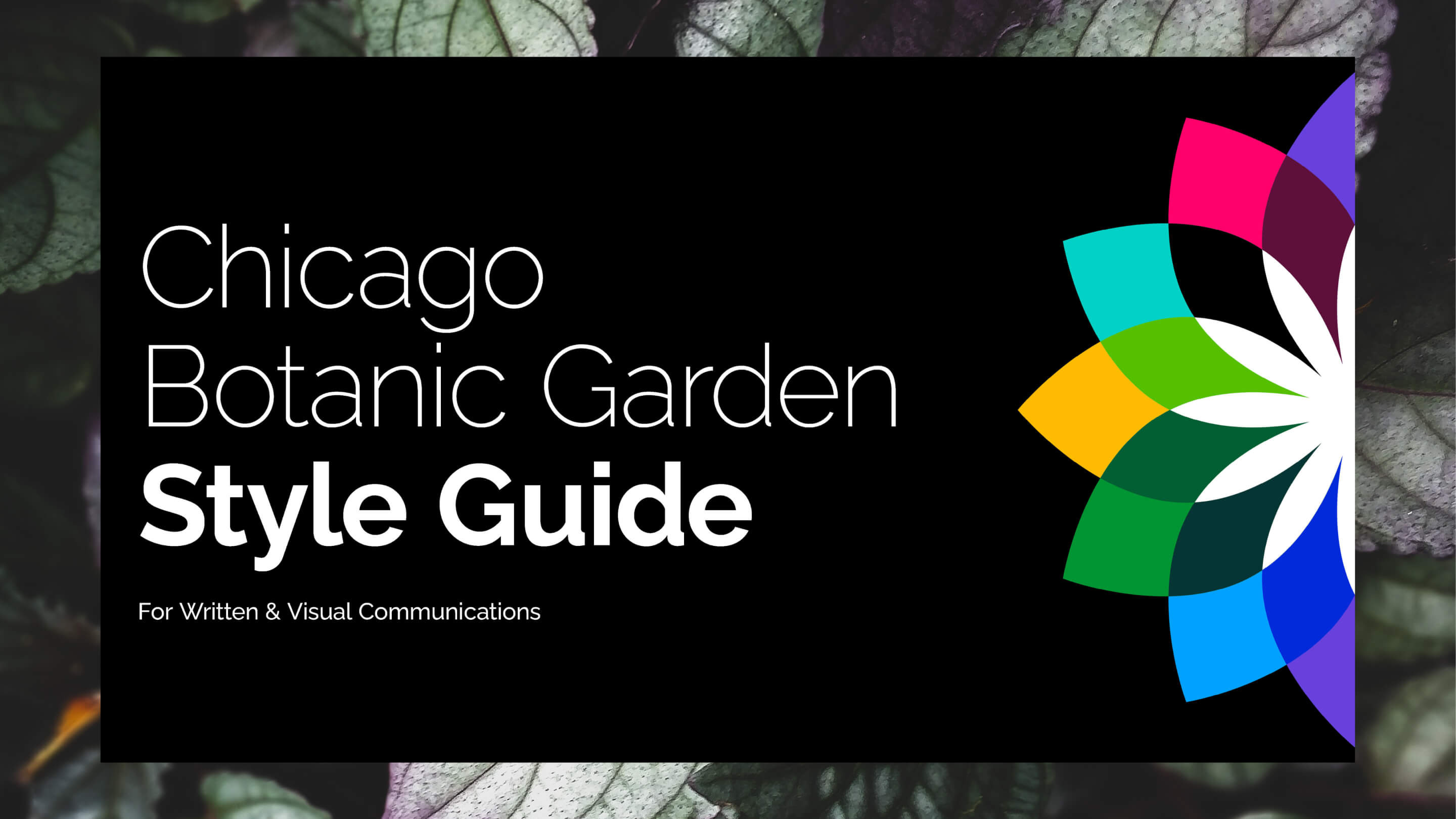 Chicago Botanic Garden Style Guide botanic garden brand branding chicago logo non profit style guide visual identity