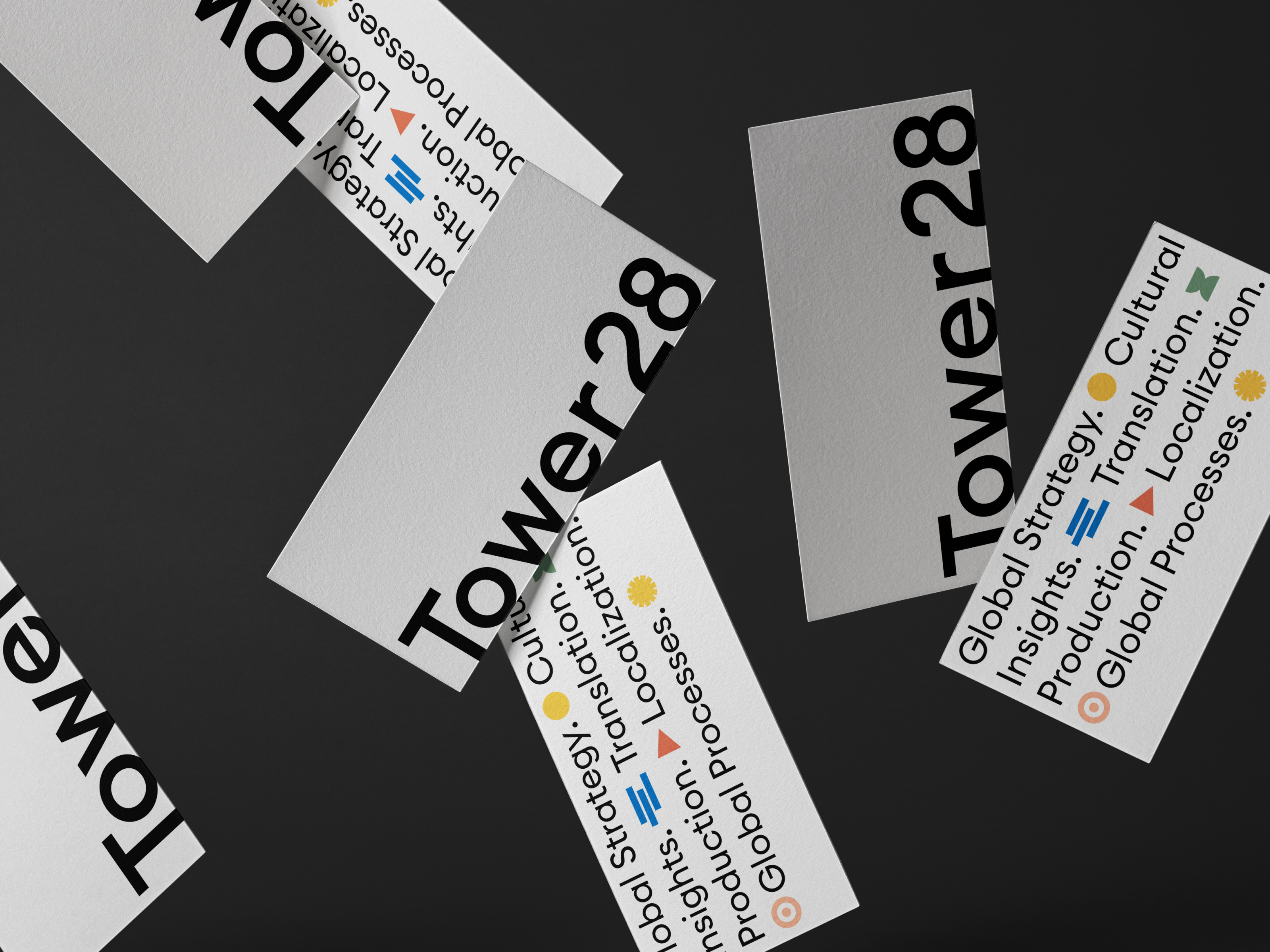 Tower 28 Collateral branding business card collateral design identity logo pattern typography