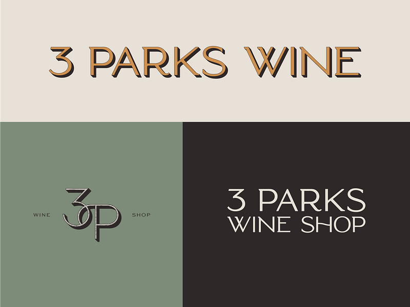3 Parks Wine Shop Identity art nouveau branding design french identity logo typography wine
