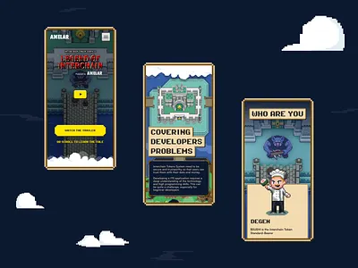 Mobile Responsive Landing Page ad animation crypto design game gaming illustration landing page landingpage pixel pixel art retro storyboard ui ux video vintage web web design website