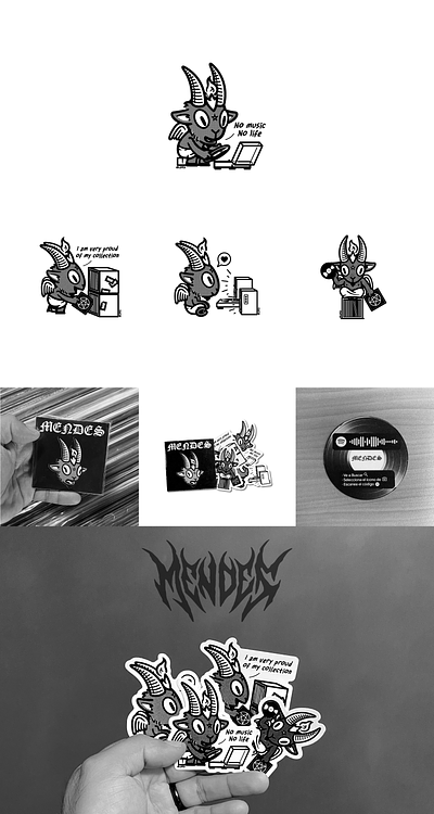 Mendes adobe illustrator baphomet characterdesign goat illustration mendes metal stickers vector