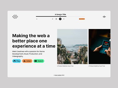 Kephas Media Website Mockup design ui ux