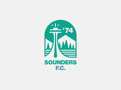 Seattle Sounders proposal badge branding clean crest design football graphic design illustration illustrator logo logomark logotype mark minimal mls rebrand seattle soccer