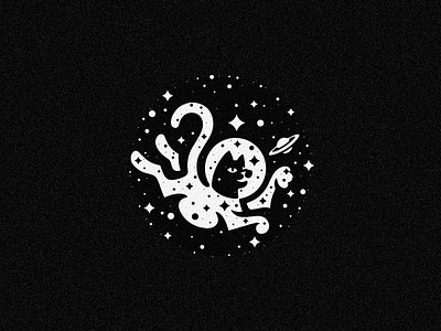 Galacticat ✦ Symbol - Something 05 .planet astro astronaut branding cat cosmic cosmos feline galactic galaxy graphic design illustration infinity logo logodesign logotype nasa playing star universe