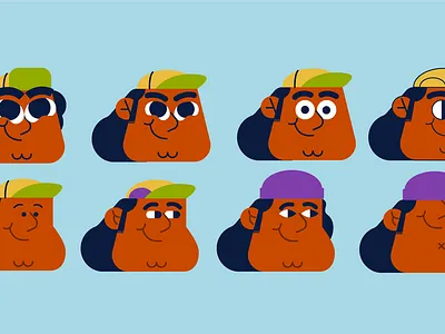 Character #01 beenie character design hat illustration vector