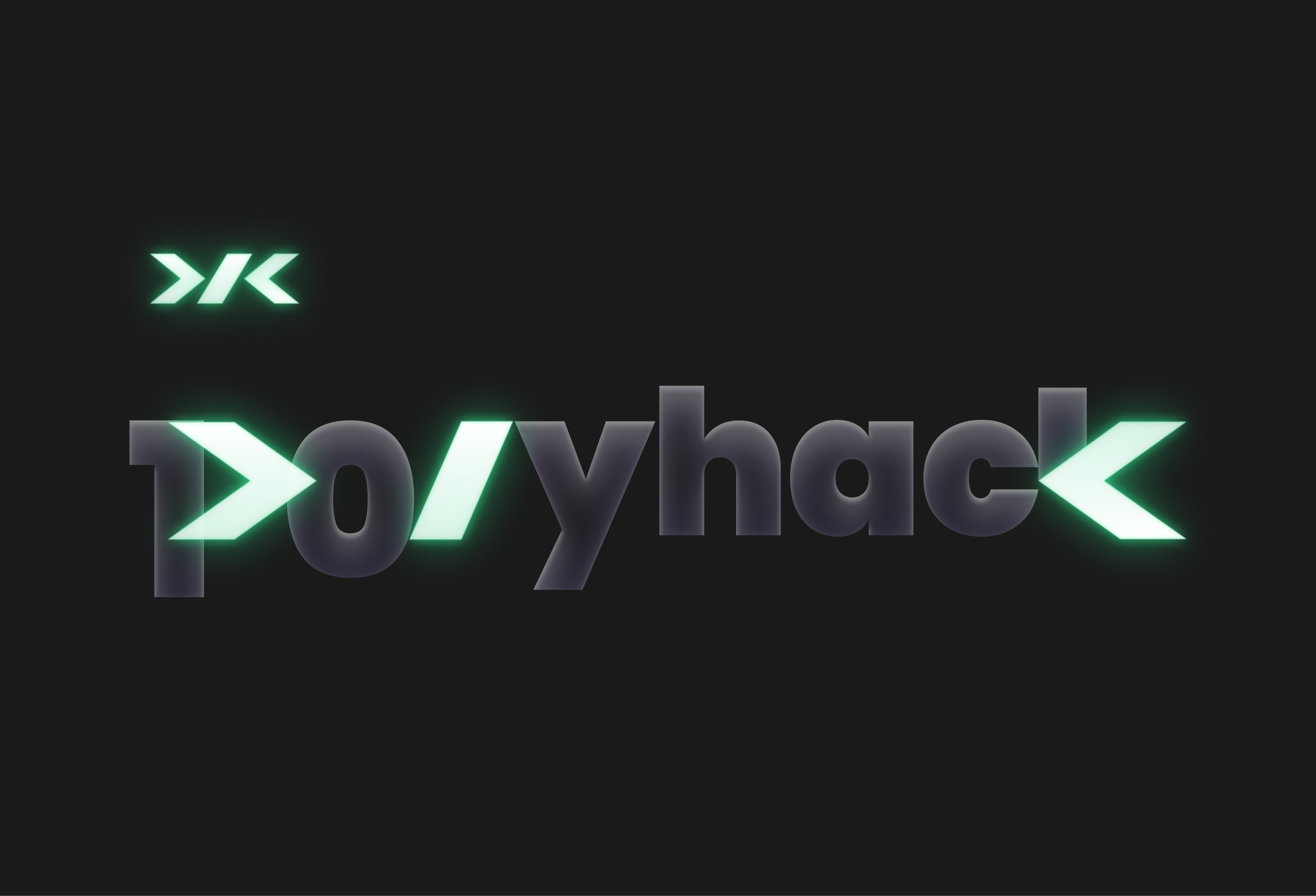 @PolyHack2023 3d branding graphic design green hackathon logo tech vibe vi