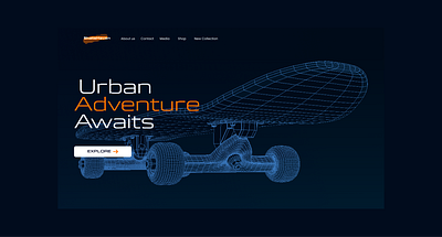 Skateboarding Landing page Hero ideas design mobile app prototyping ui uiux design webservice