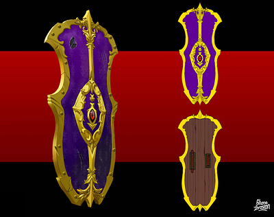 Medieval-Fantasy Shield | Concept Art 2d game art concept art design game prop design