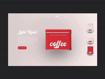 Coffee Website Interaction animation brand design branding design experience design graphic design home page interaction design landing landing page packaging design product prototyping typography ui ux website website design