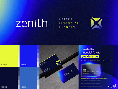 Zenith - Better Financial Planning art direction brand brand development finance logo logo design