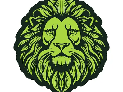Green Lion animal focus graphic design green lion logo nature pet wild