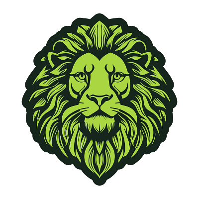 Green Lion animal focus graphic design green lion logo nature pet wild