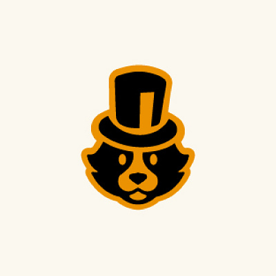 The Magic Cat Hat animal black black magic cat graphic design hat logo magic pet