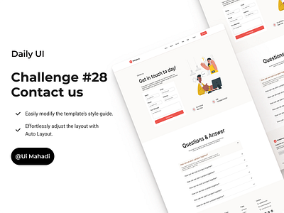 Daily Ul Challenge #28 Contact us app contact us design ui