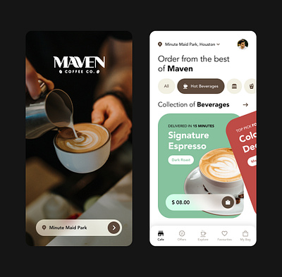 Order Coffee - Mobile App mobile app shot ui ux