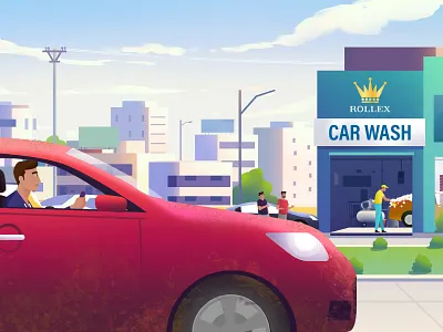 2D Animated Pingle - hyperlocal Services - Animation Video 2d 2d 3d 3d 3d animation animation booking app booking application branding animation car car moving car moving animation car wash explainer explainer video hybridvideo illustration inspiration