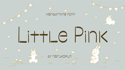 Littlepink san serif font calligraphy font graphic design handwriting letting little marukopum pink typography