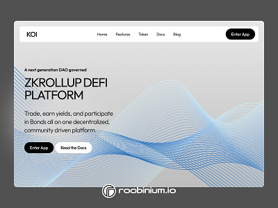 Defi Platform UI landing web design