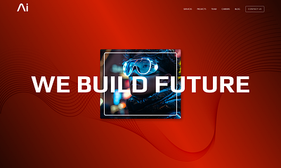 We Build Future Web UI Shot design graphic design logo typography ui ux vector website design