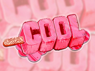 Cool pops cool ice illustration illustrator popsicles stickers the creative pain vector