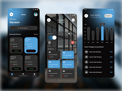 Smart Window App UI app branding design figma graphic design illustration logo ui ux webdesign