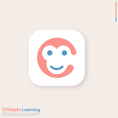 Chimple Learning Logo branding chimple icon illustrator kids learning learning app logo logodesign monkey