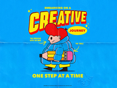Creative Journey branding illustration illustrator poster design snoopy the creative pain vector