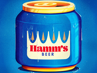 Hamm's Beer can design details hamms beer illustration illustrator vector