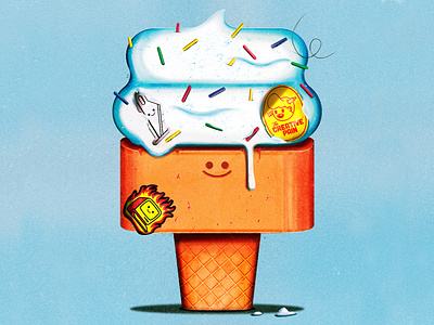 Creative Treat ice cream illustration illustrator sweet treat the creative pain vector