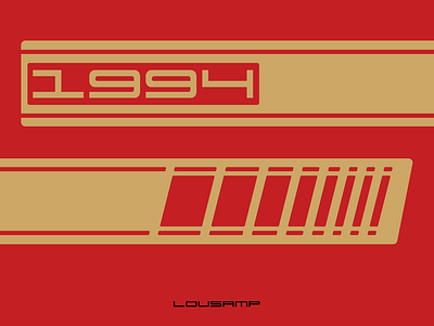 Car Vinyl Series - vol.1 1994 994 branding car date design gold graphic design illustration logo porsche red retro sticker vinyl