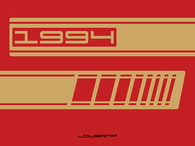 Car Vinyl Series - vol.1 1994 994 branding car date design gold graphic design illustration logo porsche red retro sticker vinyl