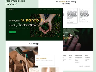 ModernEra Eco-Friendly Houseware Website branding eco friendly sustainable web design