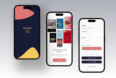 Readify - Home screen a app app design design figma mobile design ui ux