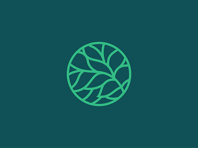 Logo concept - Leaves + circle circle green leaf leaves shape