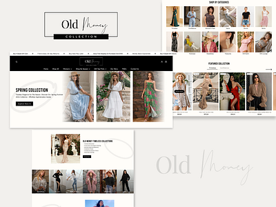 Old Money Collection Clothing Store clothing landing page mockup ui web design website women