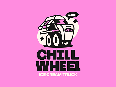 Chill Wheel branding chill cool food logo truck wagon