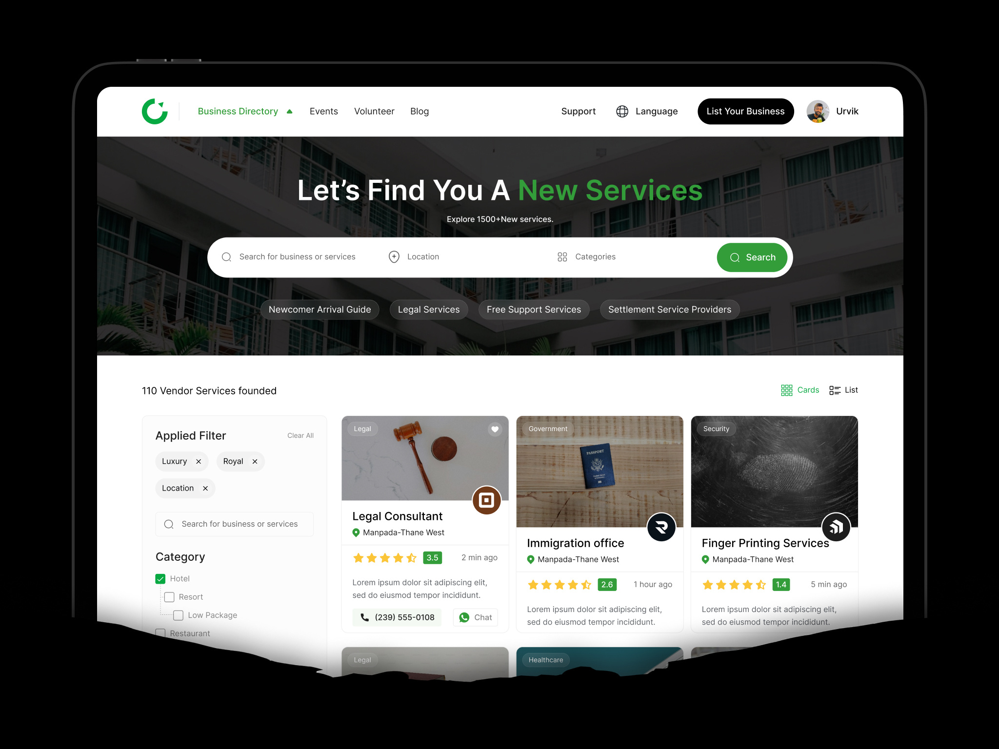 Example of Saas Landing Page Design