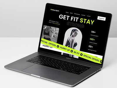 Fitflex Gym cardio design exercise gym gym landing page landing landing page running sport website design work out